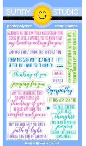 Sunny Studio Stamps - SSCL287 Inside Greetings Sympathy Stamp.......