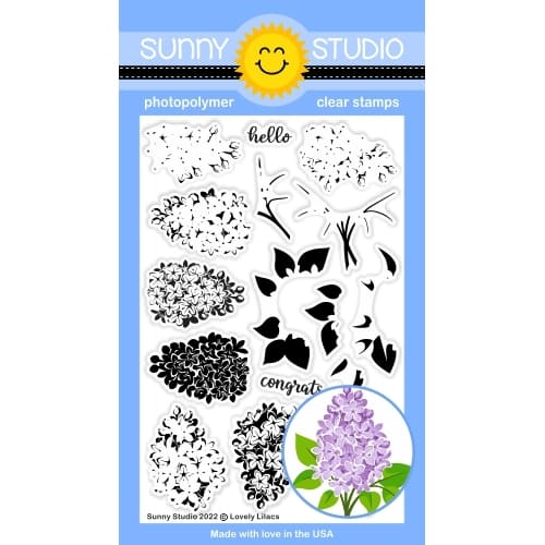Sunny Studio Stamps - Lovely Lilacs stamp & die set.........