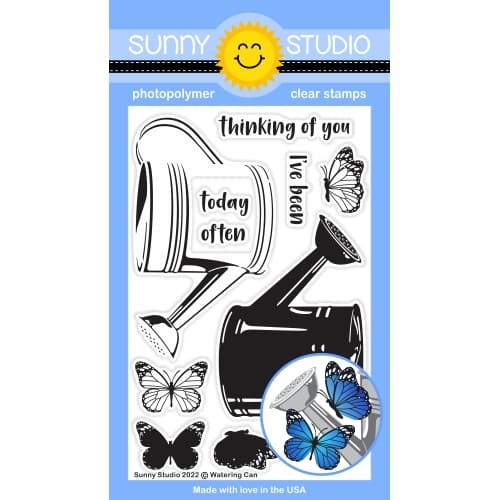 Sunny Studio Stamps - Watering Can stamp & die set