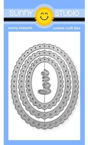 Sunny Studio Stamps - SS268 Scalloped Oval Mat 2 die.......