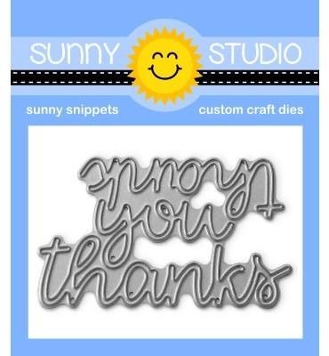 Sunny Studio Stamps - SSDIE271 Thank You Words die