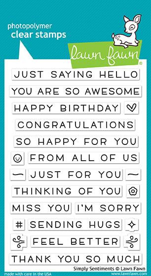 Lawn Fawn - Simple Sentiments (stamp set) 1601*