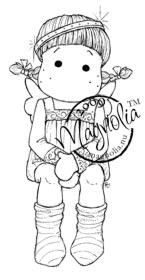 Magnolia Rubber Stamps - Sitting Tilda with Glitter*