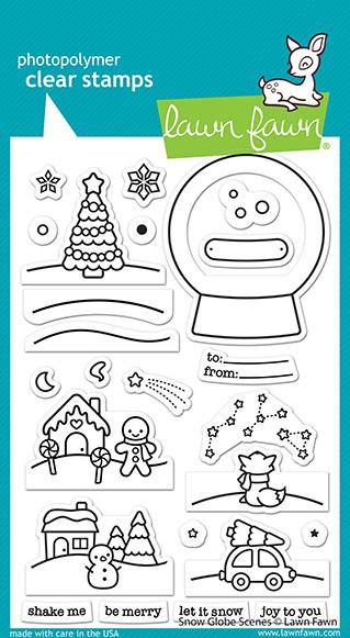 Lawn Fawn - Snow Globes Scenes (stamp & die set)- sold out