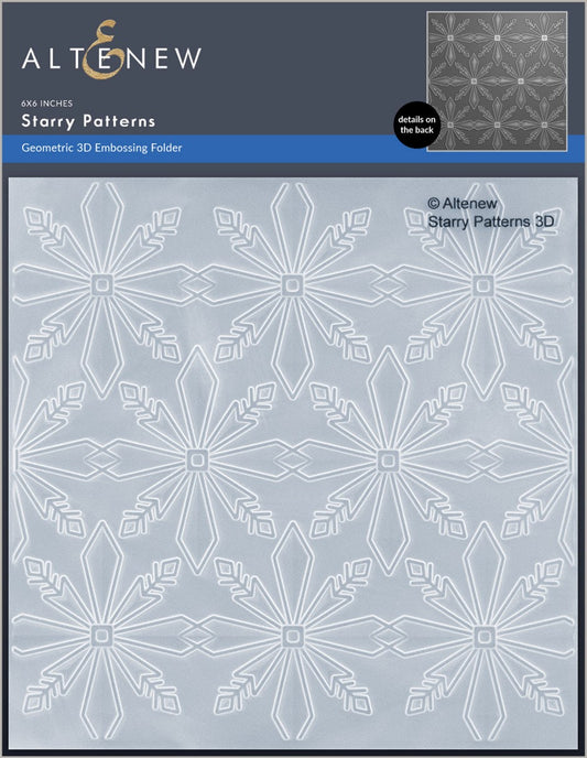 Altenew - Starry Patterns Embossing folder - out of stock