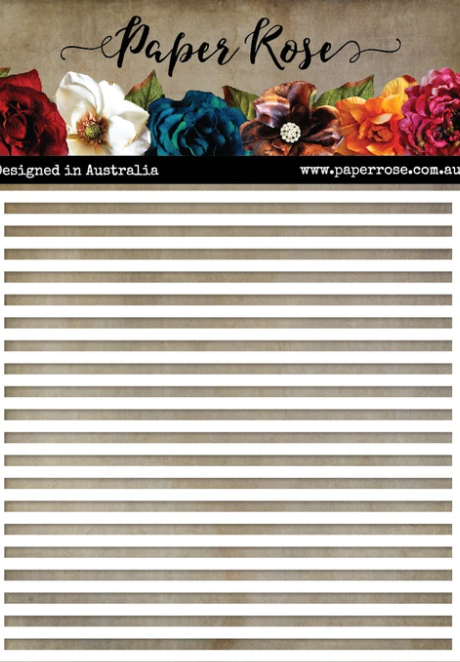 Paper Rose Studio Stencil - Striped 6x6
