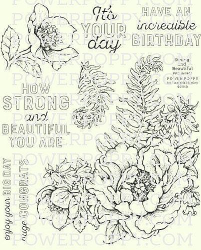 Power Poppy - Strong & Beautiful stamp set