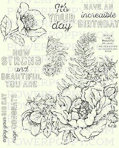 Power Poppy - Strong & Beautiful stamp set*