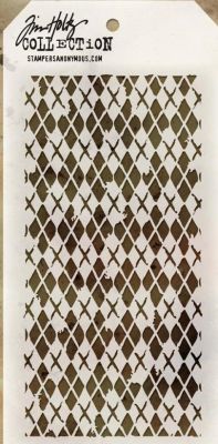 Tim Holtz THS048 Argyle Stencil.......