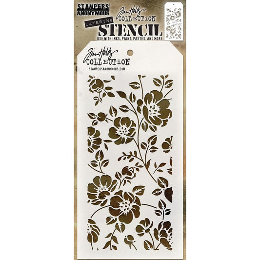Tim Holtz / Stampers Anonymous - THS077 Floral Stencil