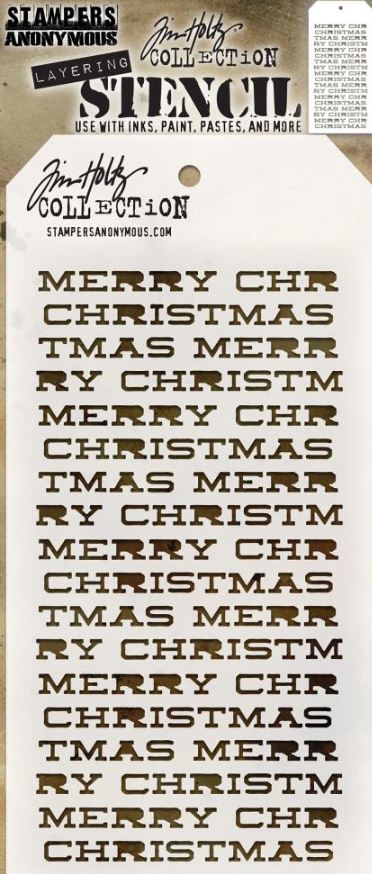 Tim Holtz Stencil - THS098 Merry Christmas - sold out