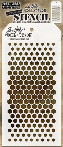 Tim Holtz Stencil - THS117 Gradient Hex - out of stock