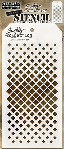 Tim Holtz Stencil - THS119 Gradient Square Out Of Stock