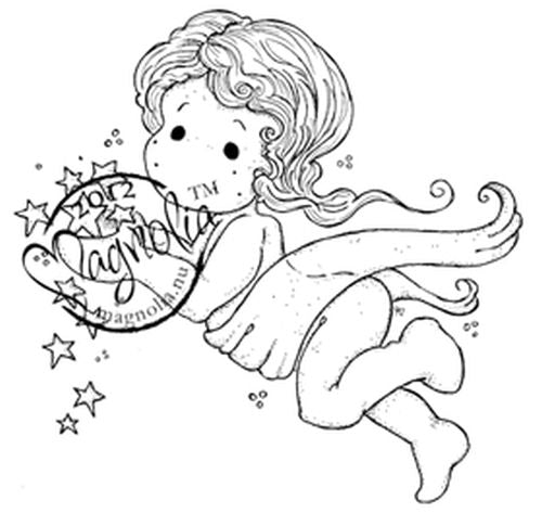 Magnolia Rubber Stamp - Tilda Captures Stars
