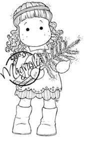 Magnolia Rubber Stamps - Tilda with Christmas Tree*