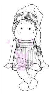 Magnolia Rubber Stamp - Tilda with Yule Hat*