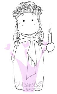 Magnolia Rubber Stamp - Tilda as Lucia*