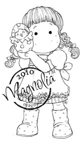Magnolia Rubber Stamp - Tilda with Newly Hatched Chicken