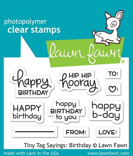 Lawn Fawn - Tiny Tag Sayings Birthday (stamp set)