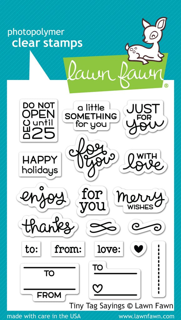 Lawn Fawn - Tiny Tag Sayings (stamp set) - LF1222…….