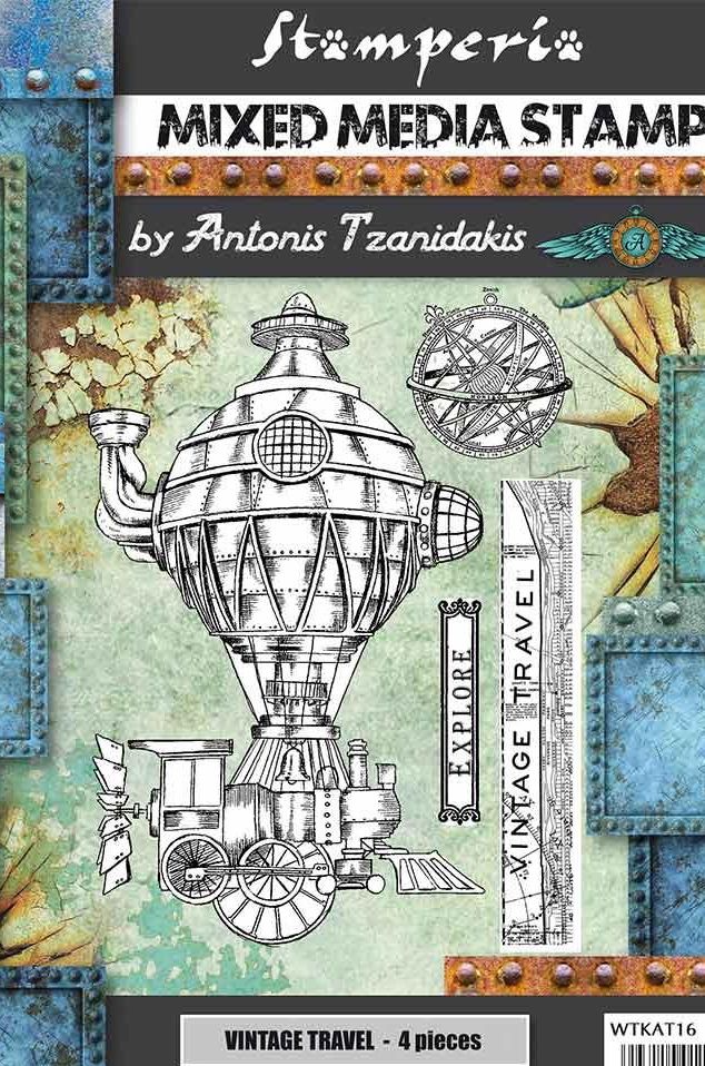 Stamperia - WTKAT16 - Vintage Travel, Sir Vagabond