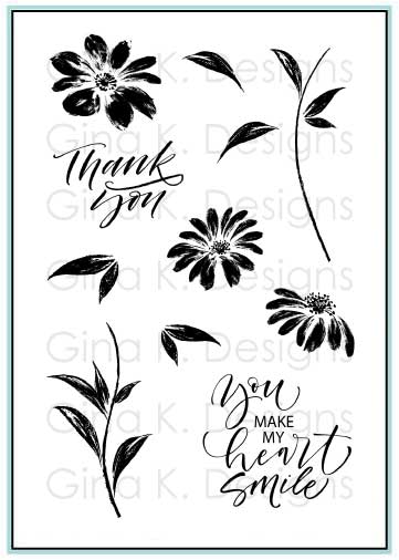 Gina K Designs - Watercolor Flower stamp set* sold out