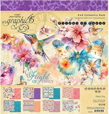 Graphic 45 Papers - Flight of Fantasy 8x8 Paper Pad 5A00244C