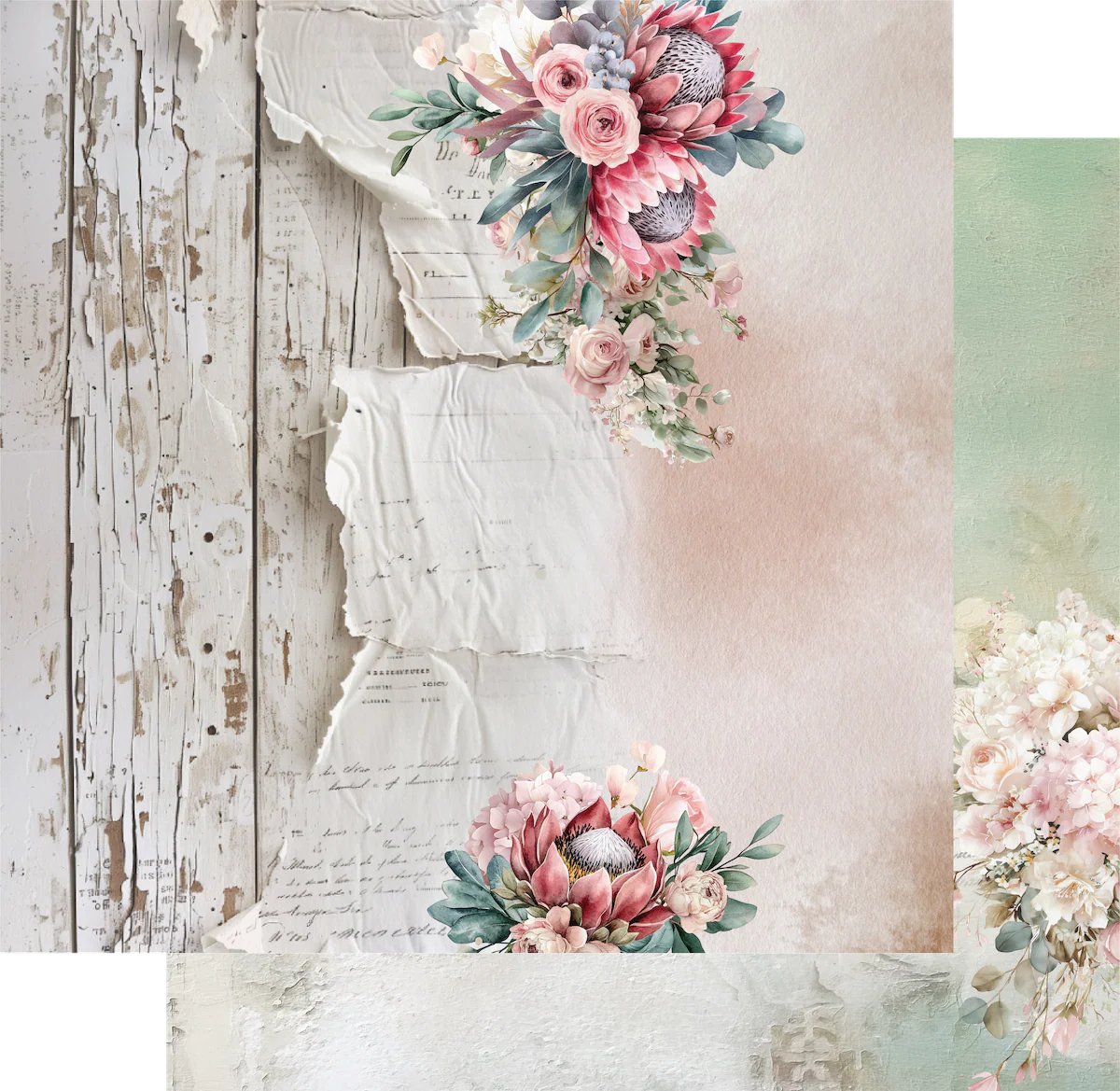 Uniquely Creative - Paperbark Blooms Banksia Paper ucp3078