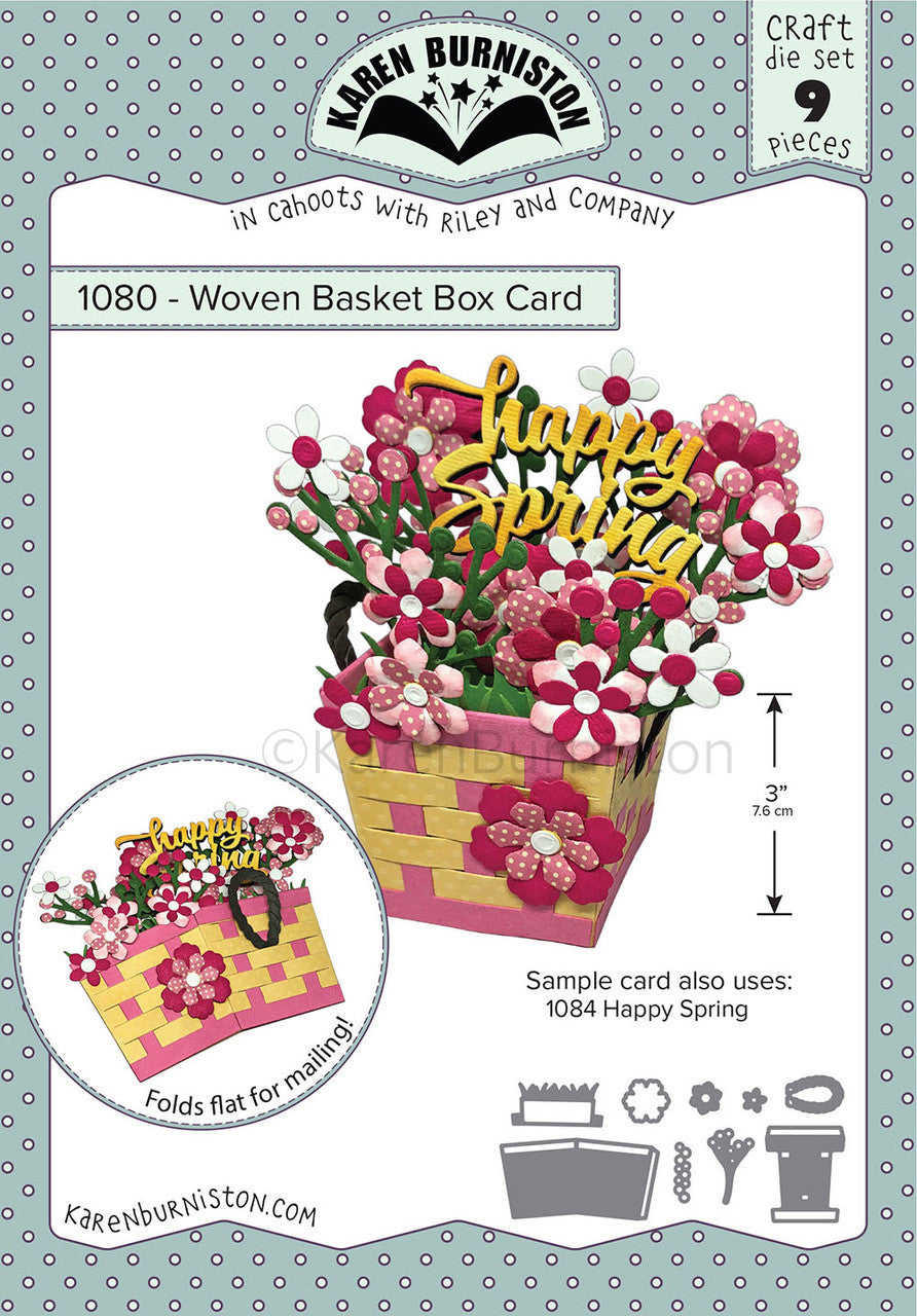 Karen Burniston - 1080 Woven Basket Box Card