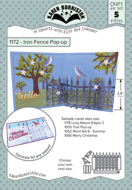Karen Burniston Die set - 1172 Iron Fence Pop-Up***
