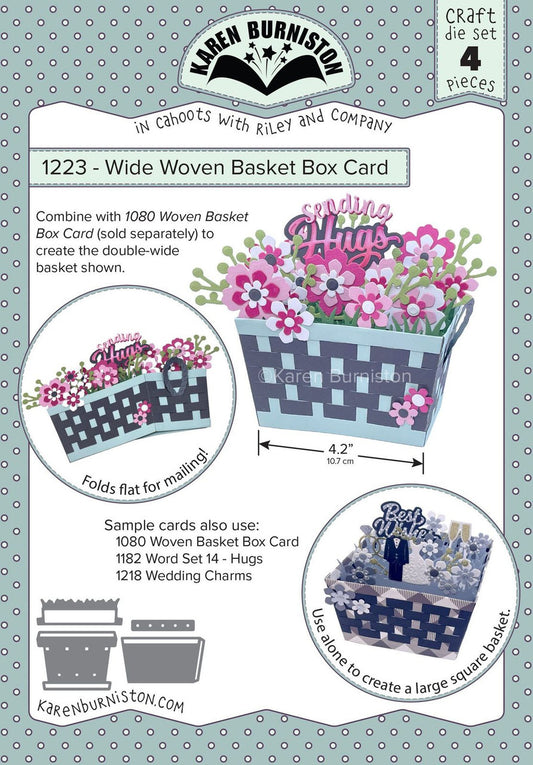 Karen Burniston - 1223 Wide Woven Basket Box Card