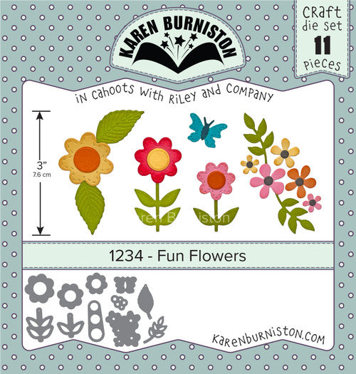 Karen Burniston Die set - 1234 Fun Flowers***