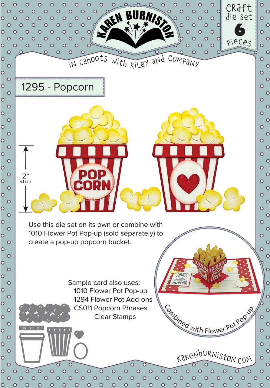 Karen Burniston Die set - 1295 Popcorn***