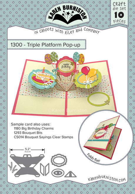 Karen Burniston Die set - 1300 Triple Platform Pop-up***sold out