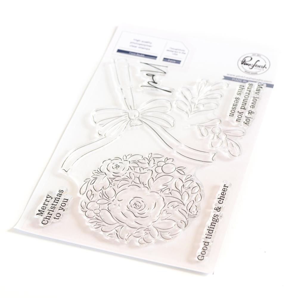 PinkFresh Studio - Floral Bauble (stamp, die and stencil set)