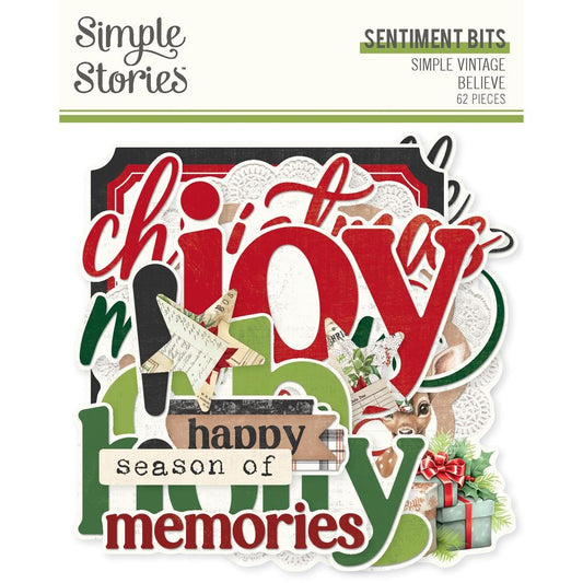 Simple Stories - Simple Vintage Believe - 25528 Bits & Pieces: Sentiments