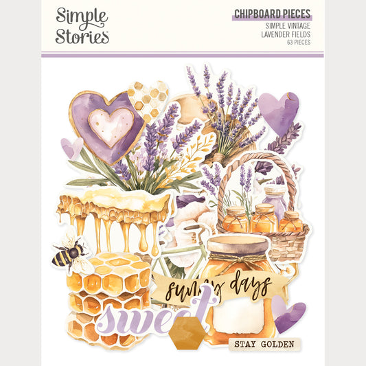 Simple Stories - 26425 Simple Vintage Lavender Fields Chipboard Pieces