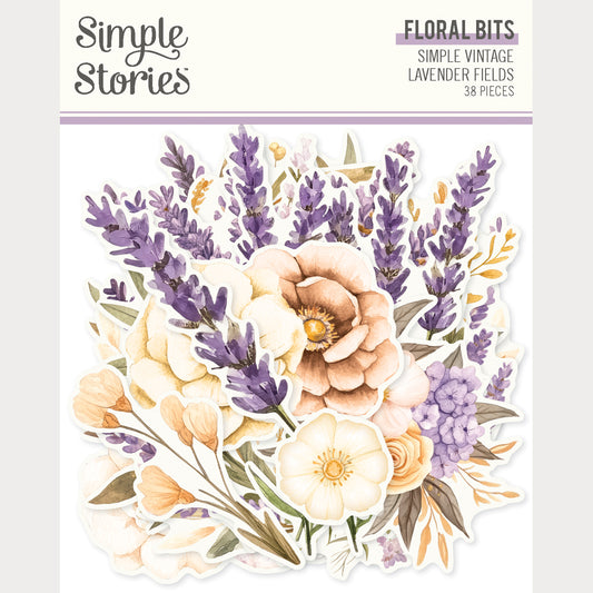 Simple Stories - 26427 Simple Vintage Lavender Fields Floral Bits & Pieces
