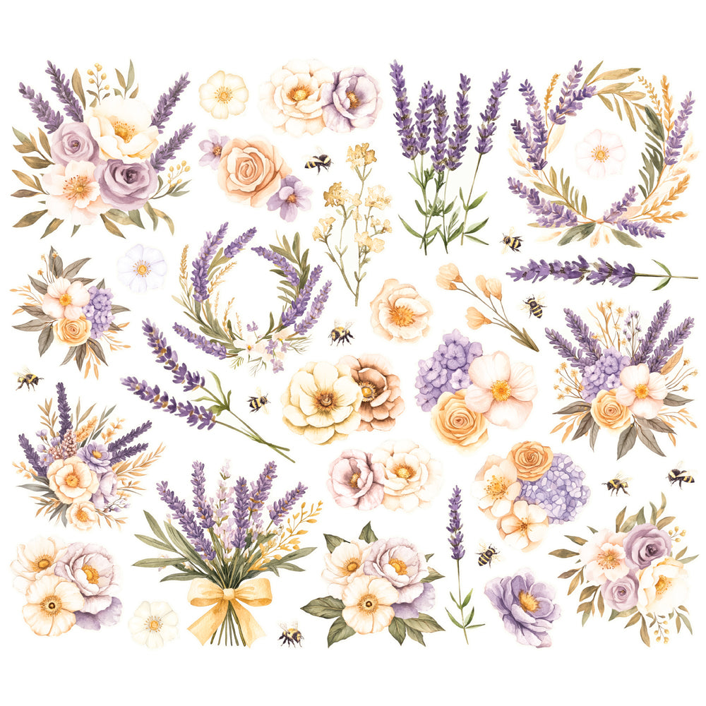 Simple Stories - 26427 Simple Vintage Lavender Fields Floral Bits & Pieces