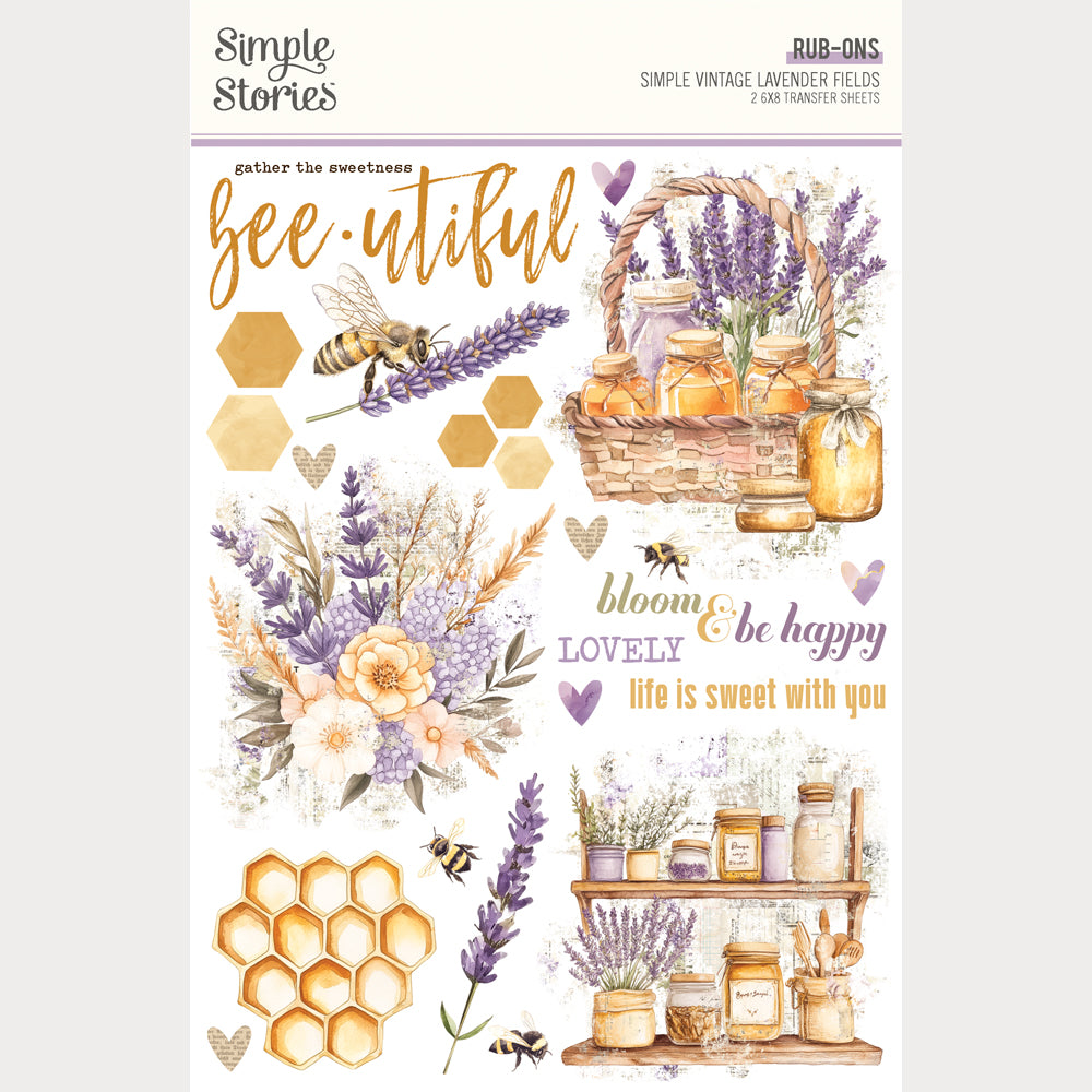 Simple Stories - 26429 Simple Vintage Lavender Fields Rub-Ons