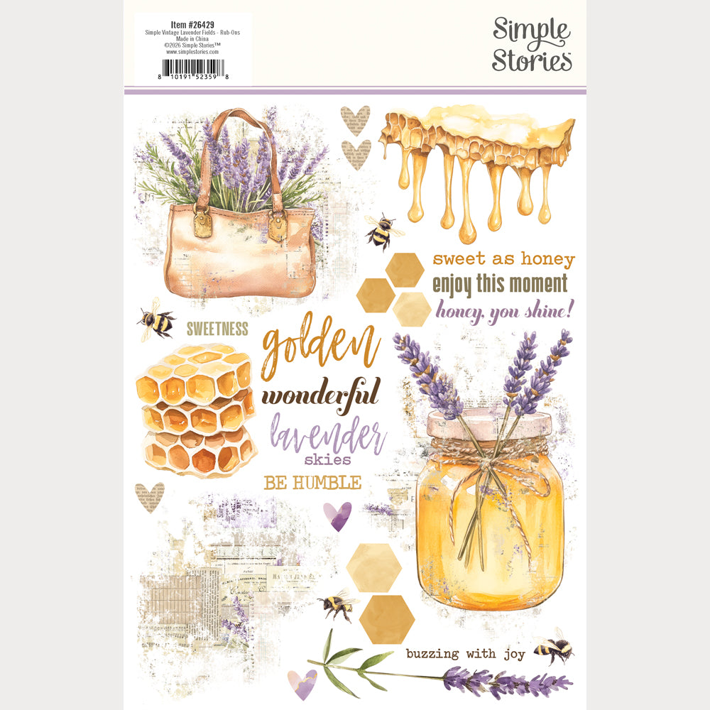 Simple Stories - 26429 Simple Vintage Lavender Fields Rub-Ons
