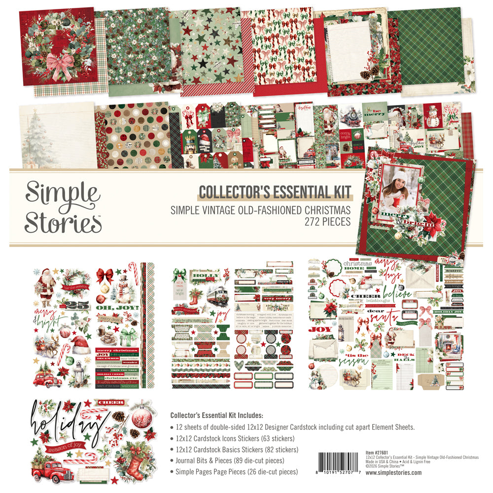 Simple Vintage Old-Fashioned Christmas Collectors Essentials Kit - 27601