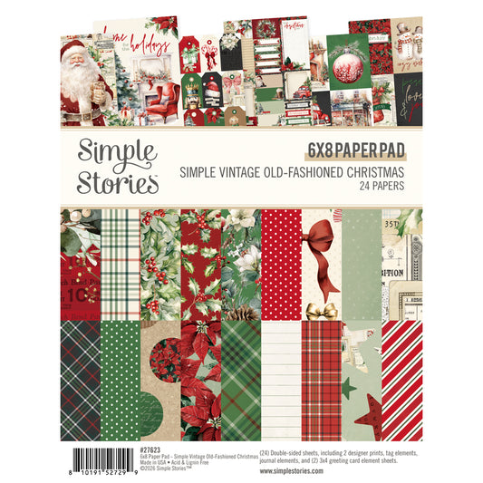 Simple Stories - Simple Vintage Old-Fashioned Christmas 6x8 Paper Pad 27623