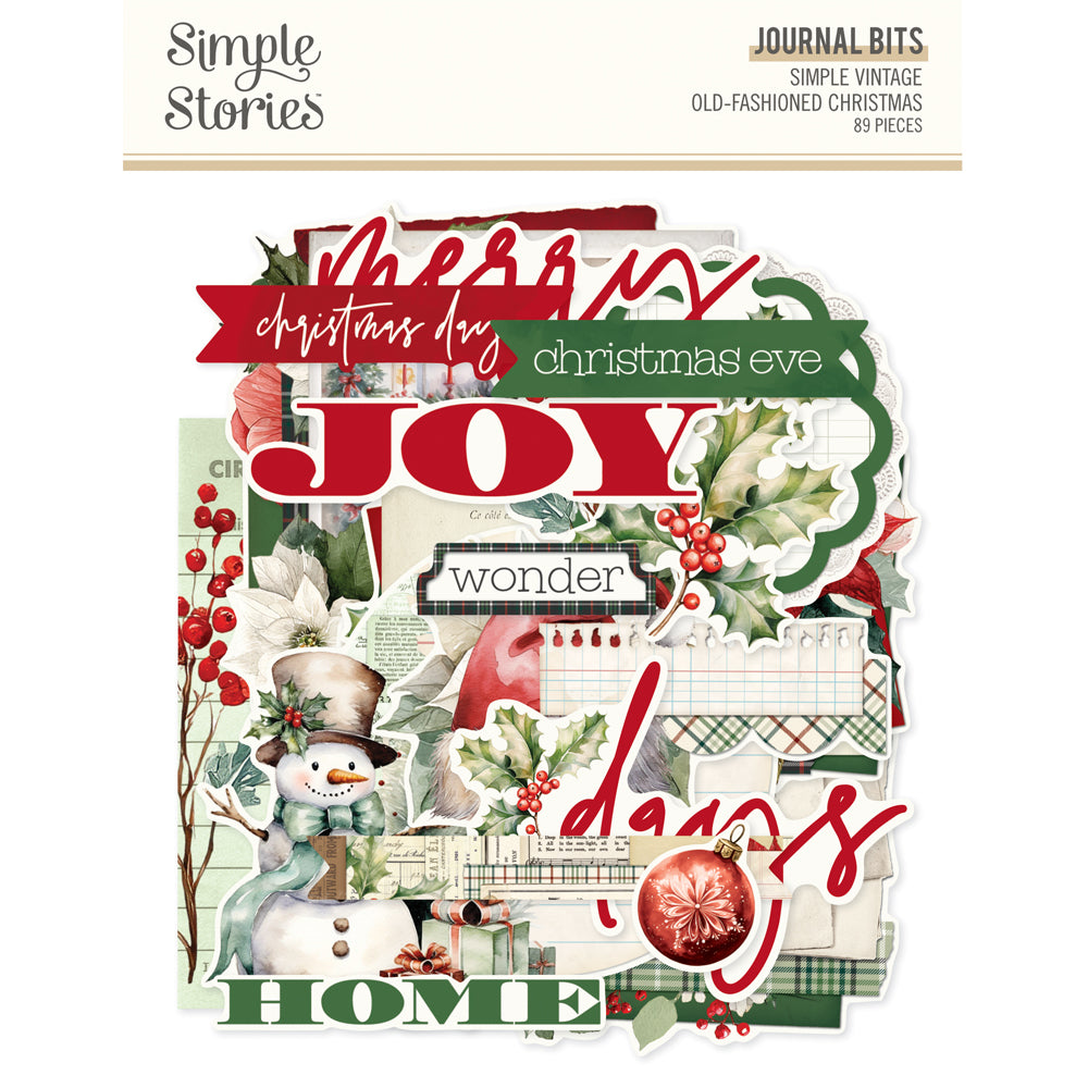 Simple Stories - Simple Vintage Old-Fashioned Christmas Journal Bits & Pieces 27627