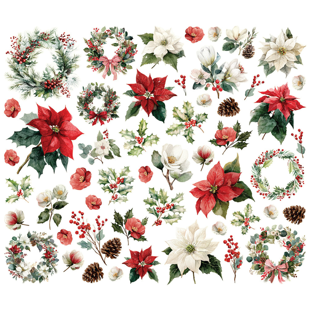 Simple Stories - Simple Vintage Old-Fashioned Christmas Floral Bits & Pieces 27628