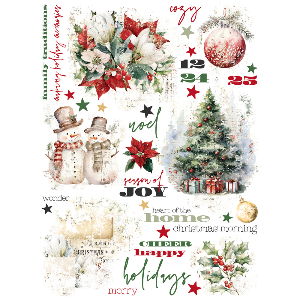 Simple Stories - Simple Vintage Old-Fashioned Christmas Rub-Ons 27629