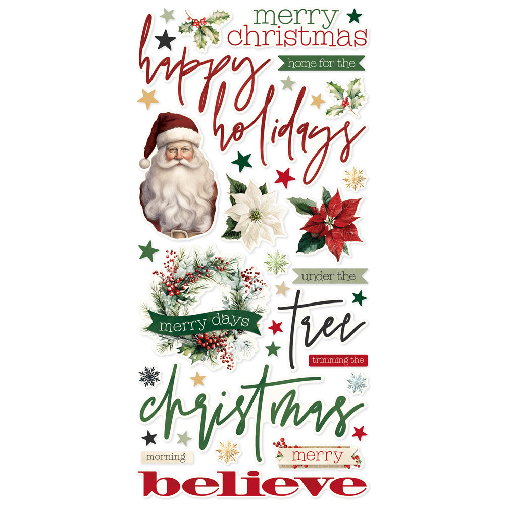 Simple Stories - Simple Vintage Old-Fashioned Christmas Foam Stickers 27630