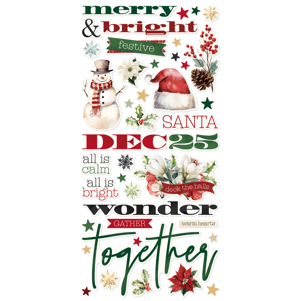 Simple Stories - Simple Vintage Old-Fashioned Christmas Foam Stickers 27630