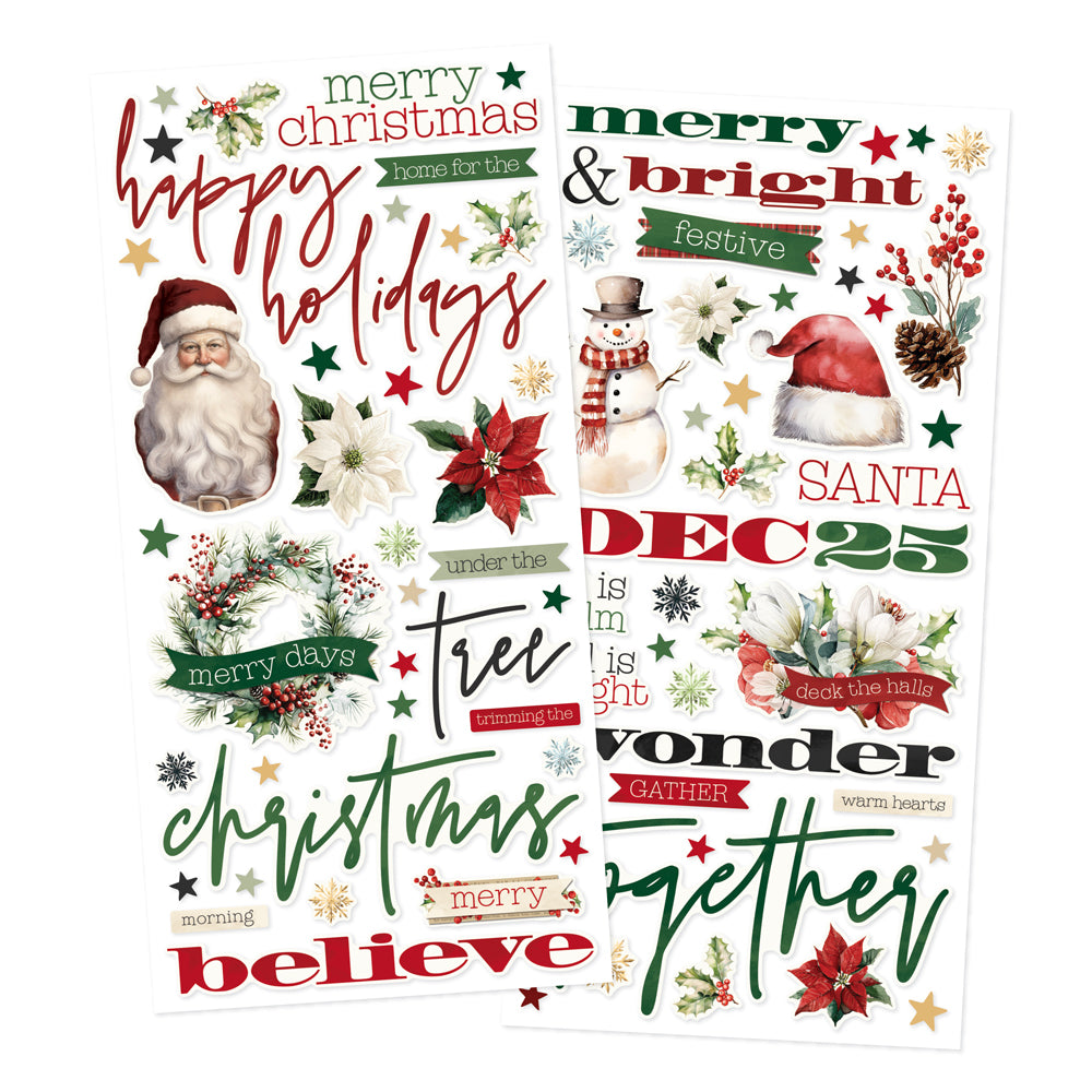 Simple Stories - Simple Vintage Old-Fashioned Christmas Foam Stickers 27630
