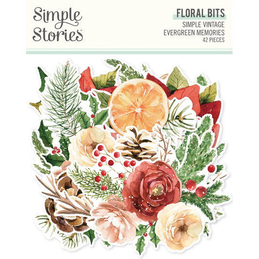 Simple Stories - Simple Vintage Evergreen Memories Floral Bits & Pieces 27828